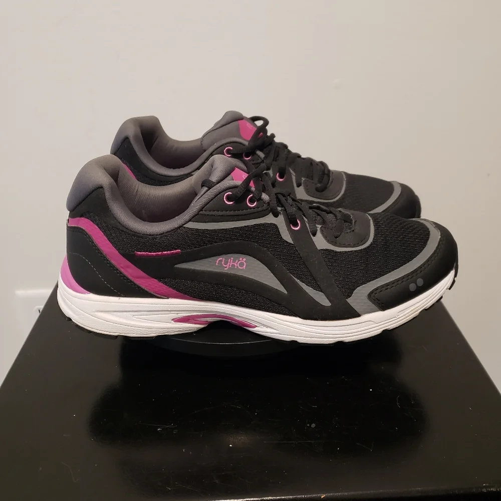 Ryka SKY WALK Walking Shoes Sneakers Black Pink Memory Foam Women's Size 8.5M - Picture 3 of 10